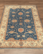 Ushak Hand-Knotted Wool Rug 4' x 6'