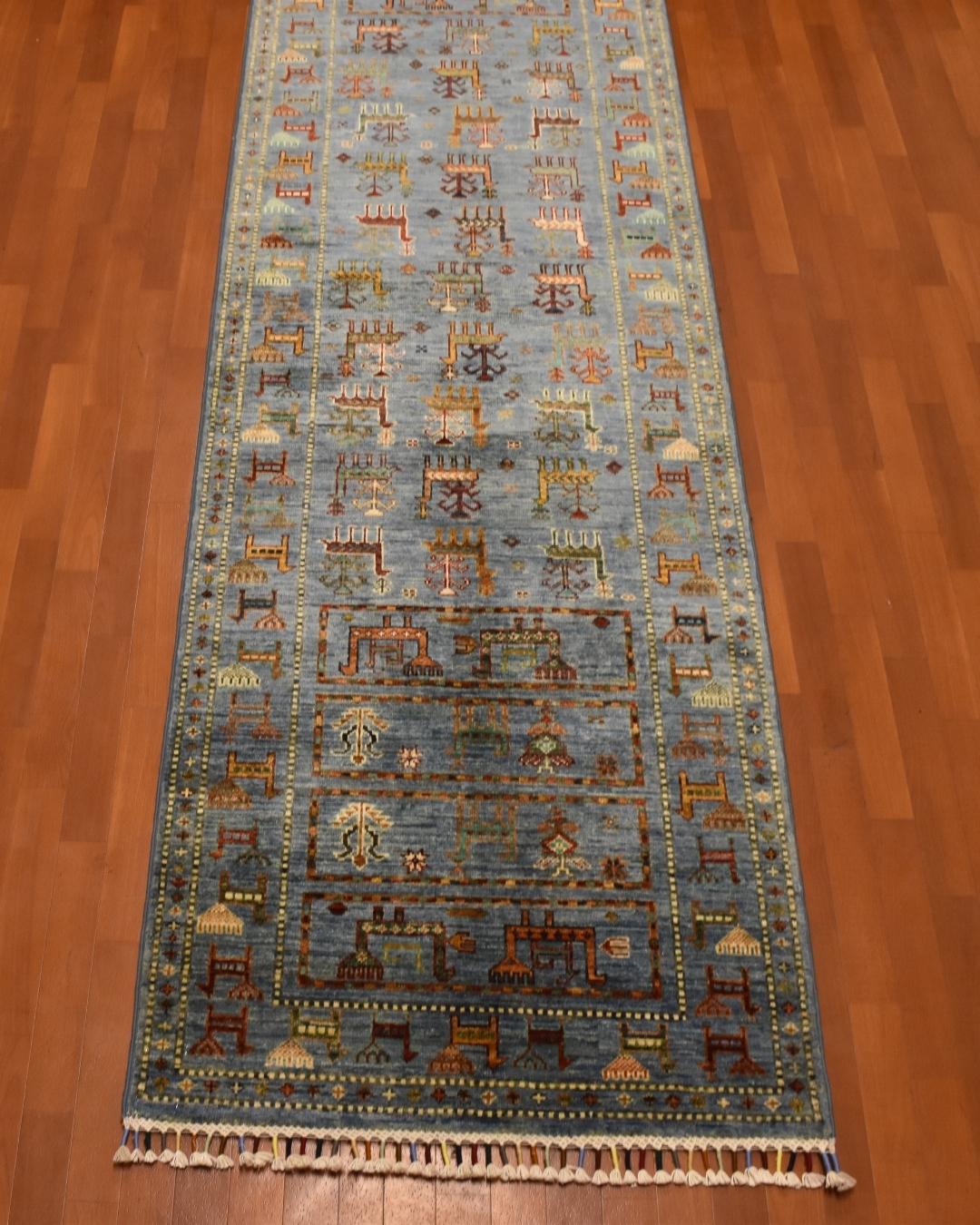 Sultani Hand-Knotted Wool Runner 2' 7" x 9' 25"