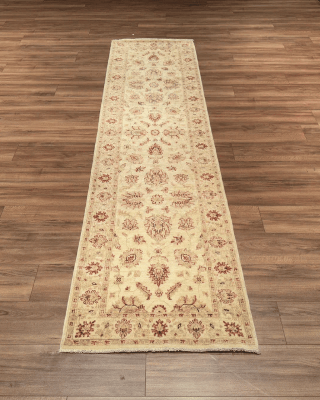 Ushak Hand-Knotted Wool Runner 2' x 10'