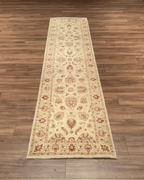 Ushak Hand-Knotted Wool Runner 2' x 10'