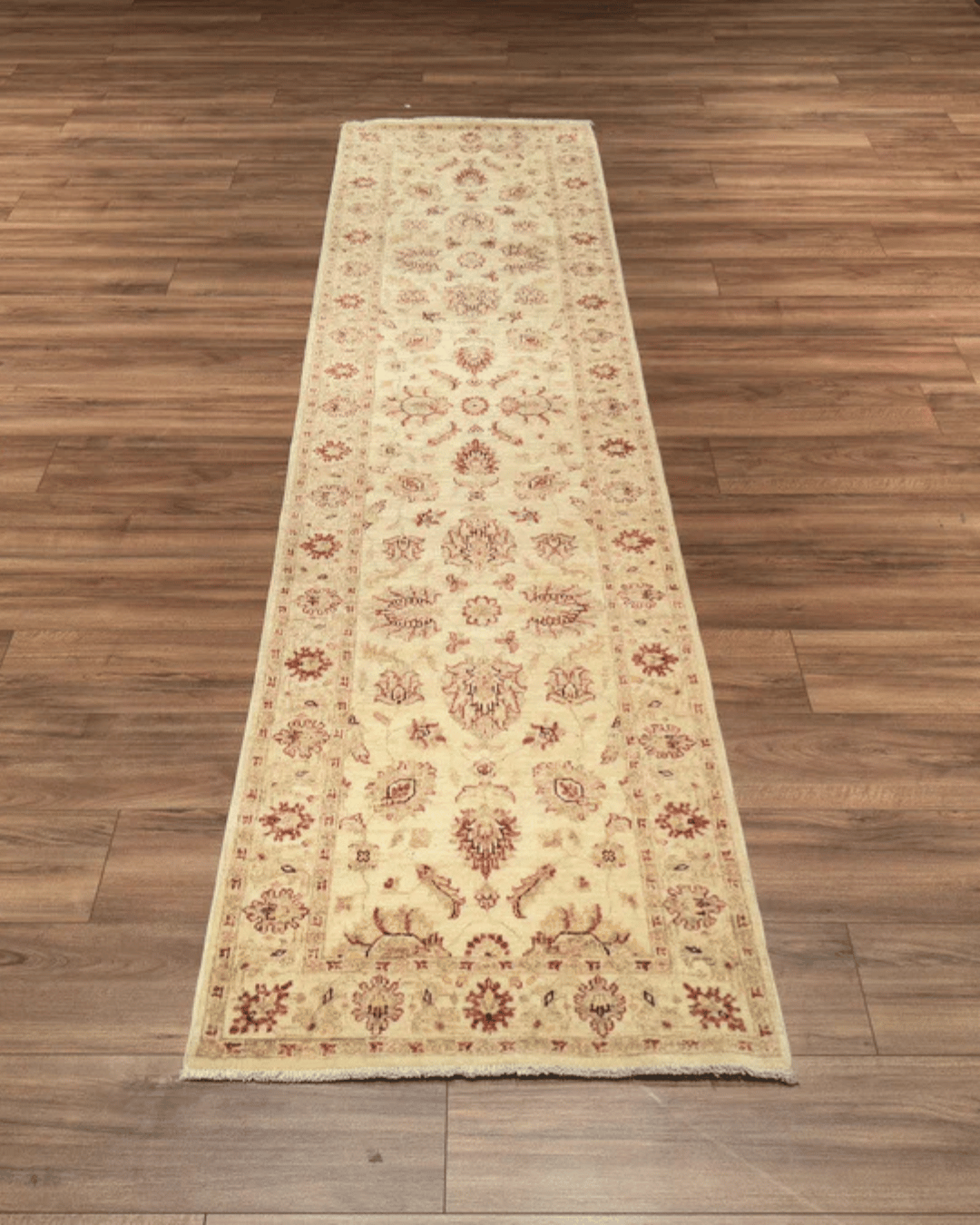 Ushak Hand-Knotted Wool Runner 2' x 10'