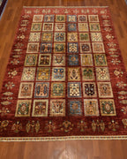 Veziri Hand-Knotted Wool Rug 5' 7" x 7' 9"