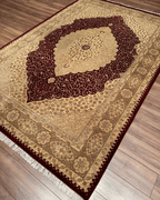 Ottoman Elegance Hand-Knotted Wool Rug 6' 8" x 9' 9"