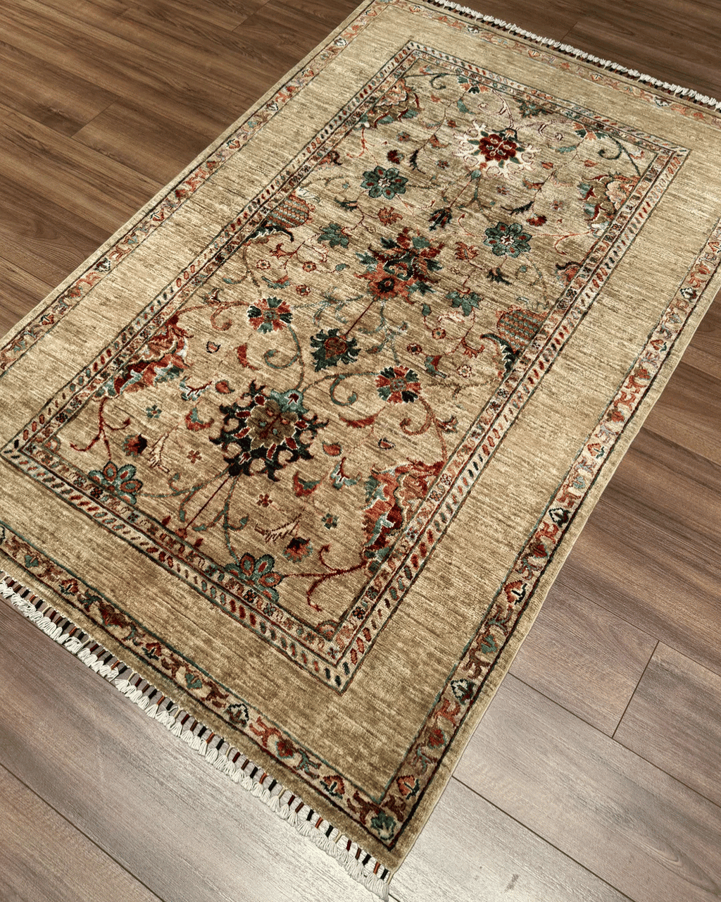 Sultani Hand-Knotted Wool Rug 4' 1" x 6' 2"