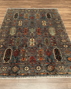 Veziri Hand-Knotted Wool Rug 5' 8" x 8'