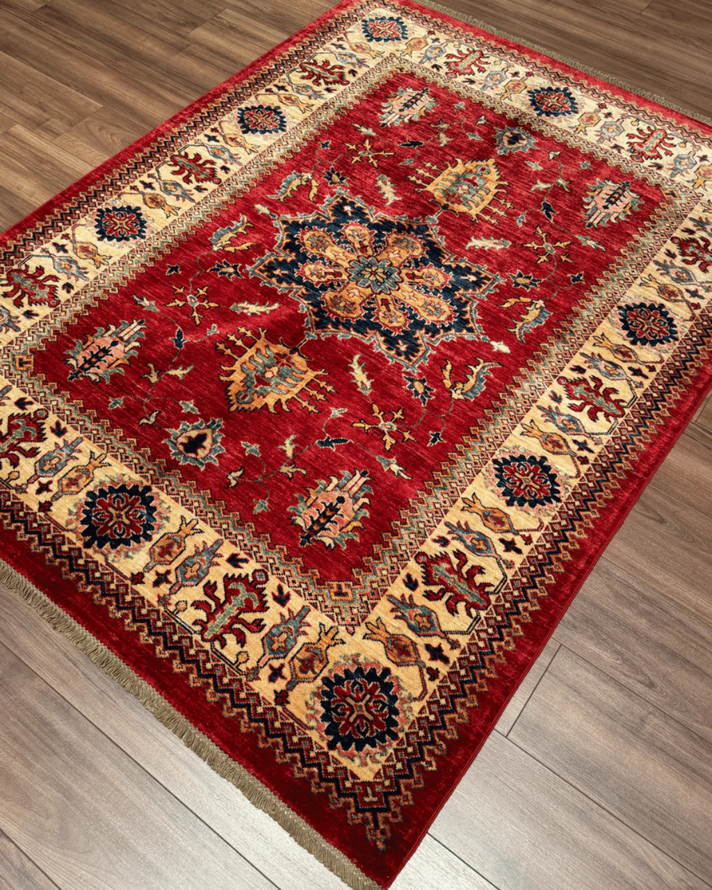 Shirvan Hand-Knotted Wool Rug 5' x 6'