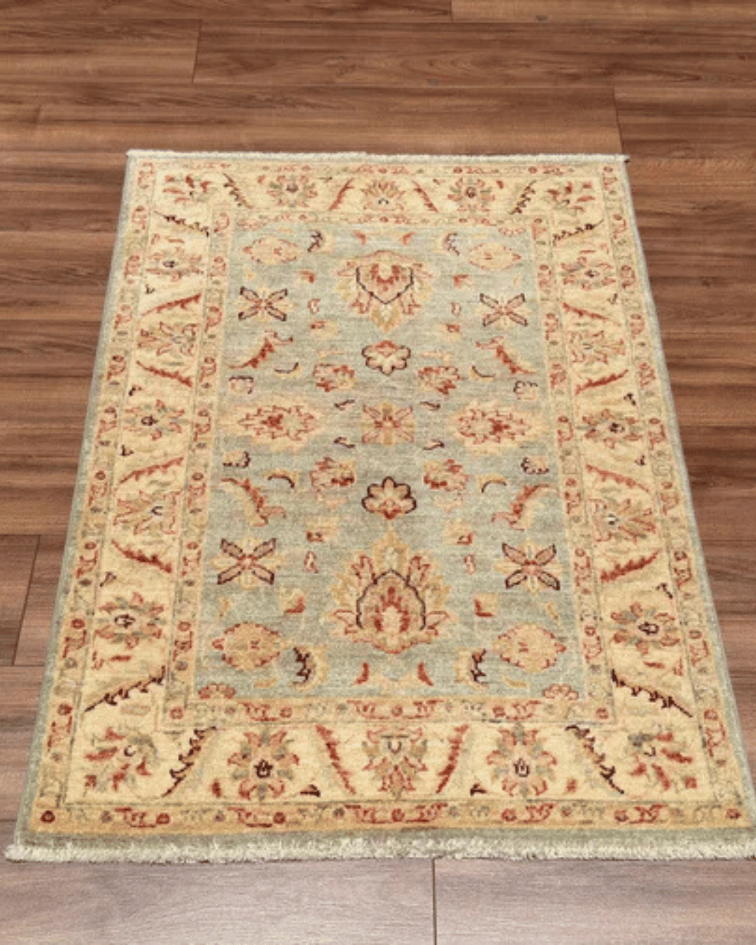 Ushak Hand-Knotted Wool Rug 3' x 4'