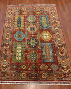 Sultani Hand-Knotted Wool Rug 4' 2" x 6' 3"