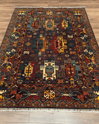 Tapis en laine style afghan 55 x 146 cm