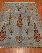 Tapis en laine style afghan 55 x 146 cm