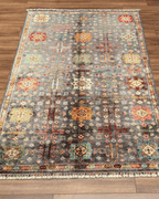 Tapis en laine style afghan 55 x 146 cm