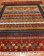 Sultani Hand-Knotted Wool Rug 5' 9" x 8'