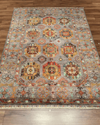 Tapis en laine style afghan 55 x 146 cm