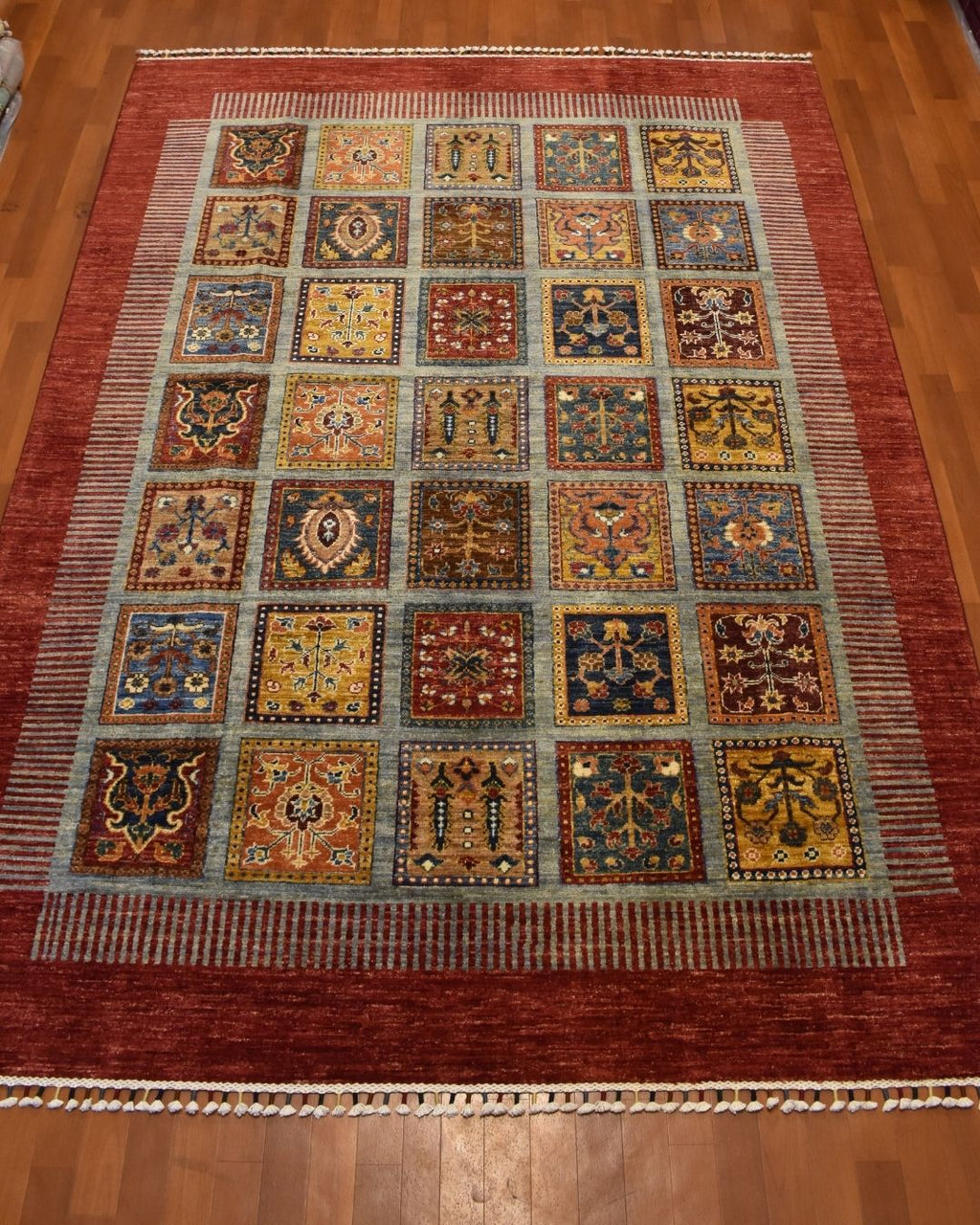 Veziri Hand-Knotted Wool Rug 173x237cm | 6x8ft