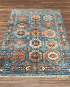 Tapis en laine style afghan 55 x 146 cm