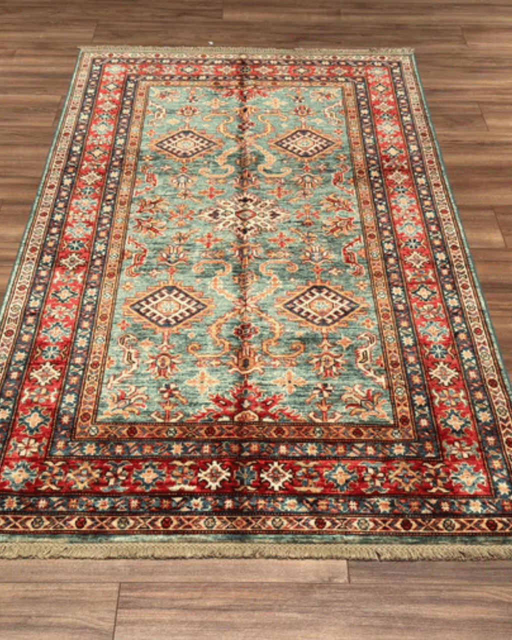 Shirvan Hand-Knotted Wool Rug 3' 9" x 6' 5"