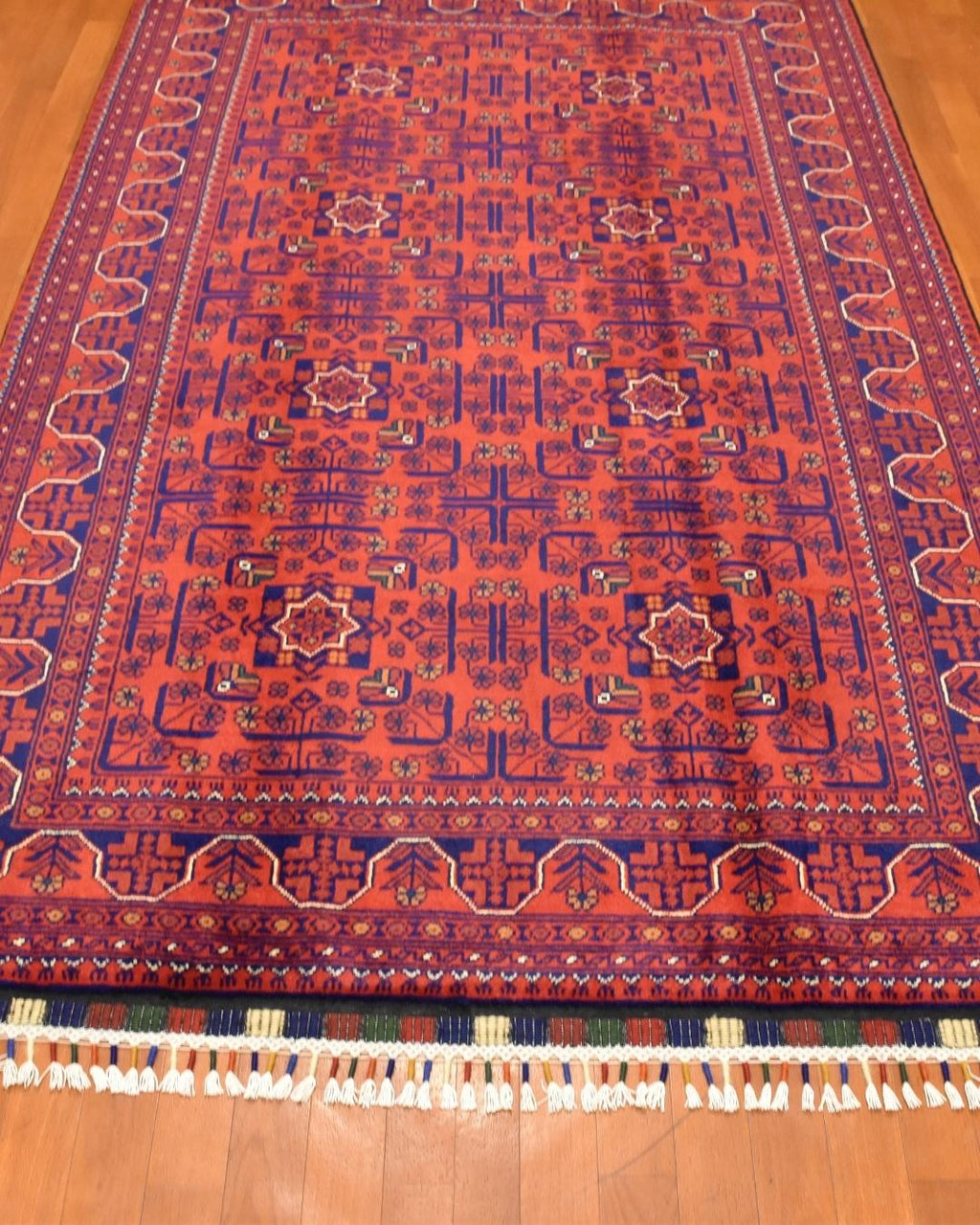 Afghan Hamyap Style Hand-Knotted Wool Rug 4' x 6' 5"