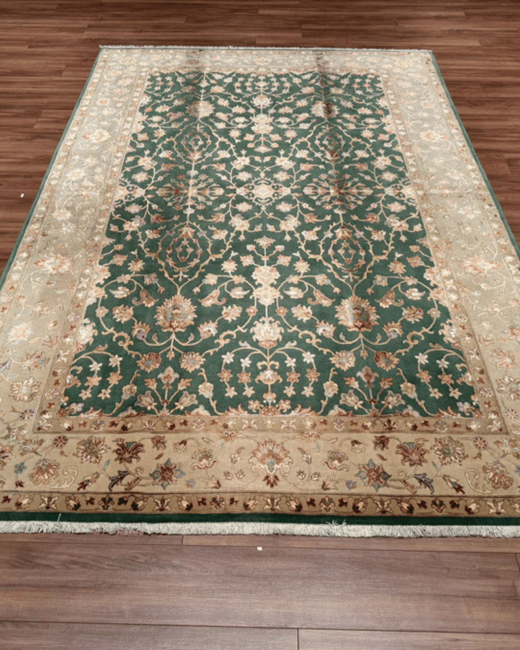 Ottoman Elegance Hand-Knotted Wool Rug 6' 5" x 9' 9"