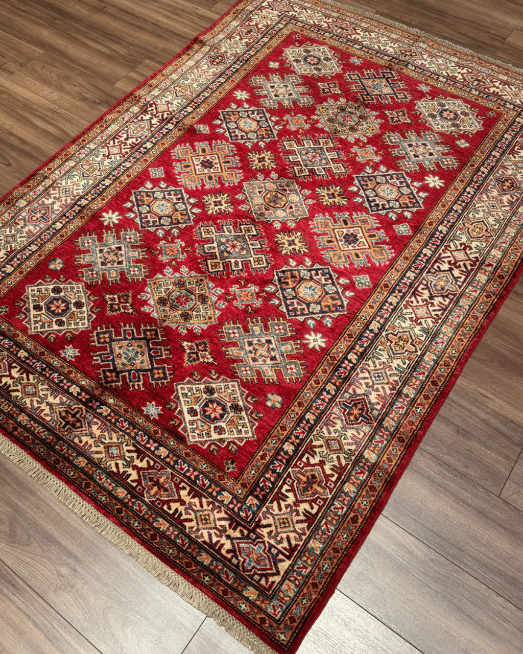 Shirvan Hand-Knotted Wool Rug 4' 8" x 6' 7"