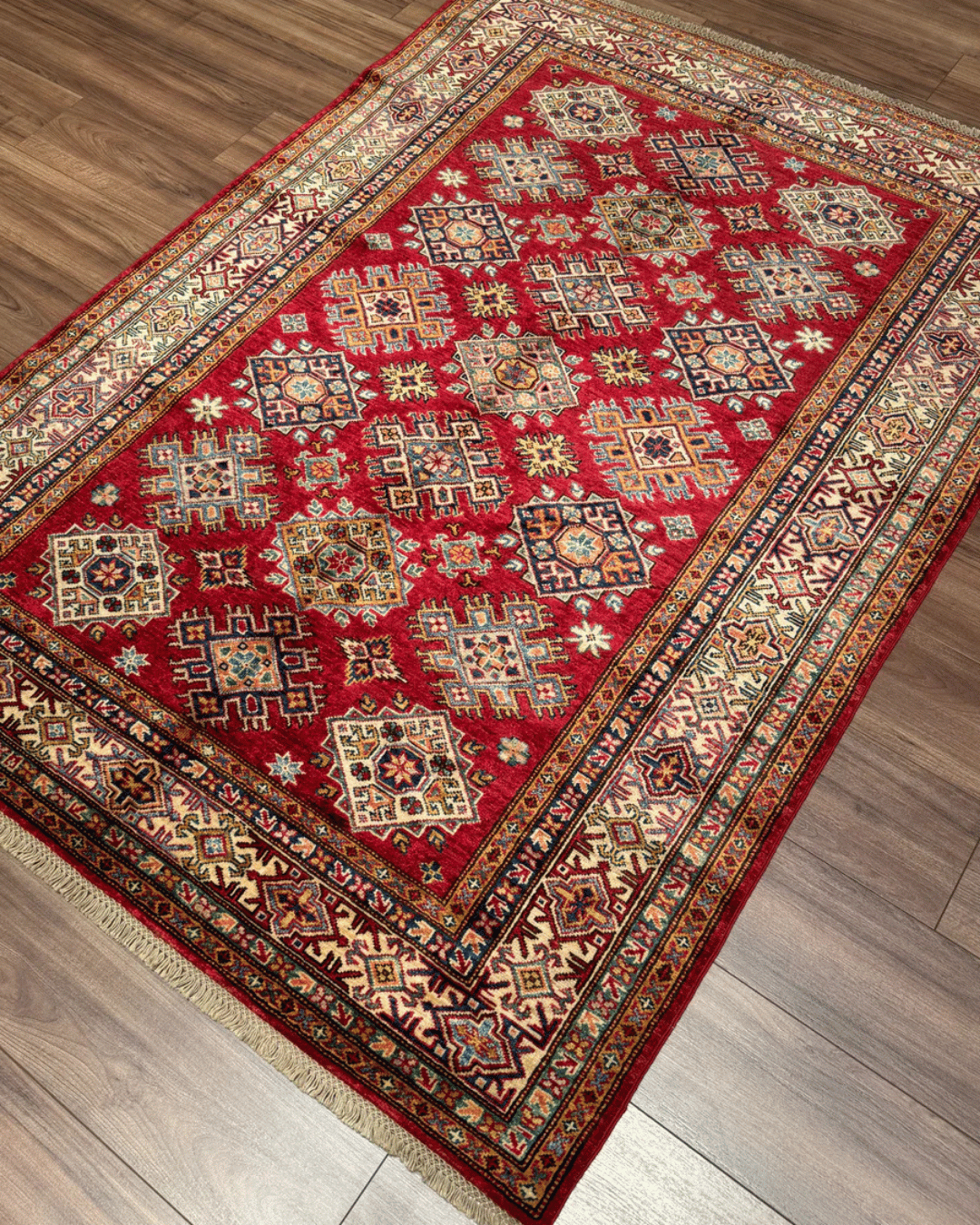 Shirvan Hand-Knotted Wool Rug 4' 8" x 6' 7"