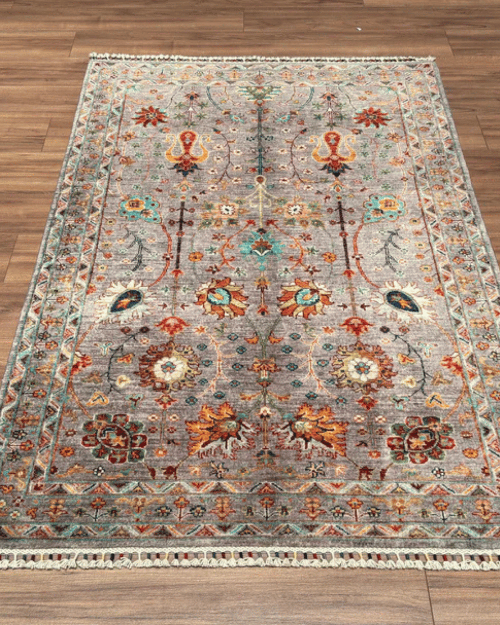 Sultani Hand-Knotted Wool Rug 4' x 6'