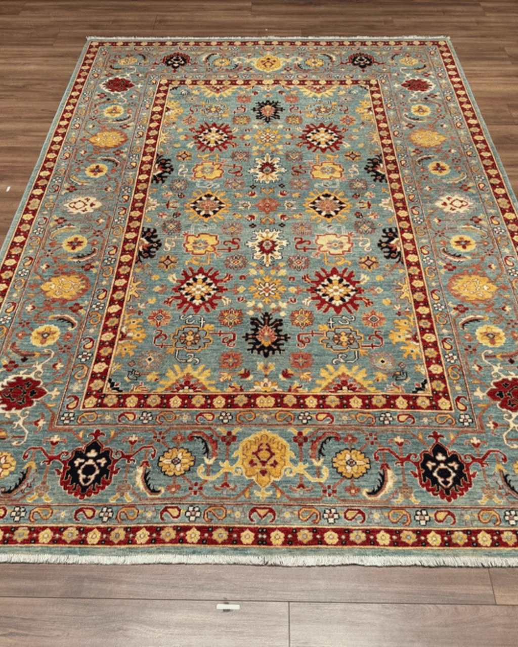 Ushak Hand-Knotted Wool Rug 7' x 10'