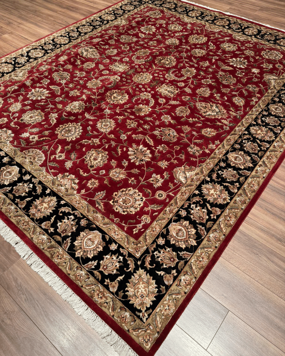 Ottoman Elegance Hand-Knotted Wool Rug 8' 3" x 10'