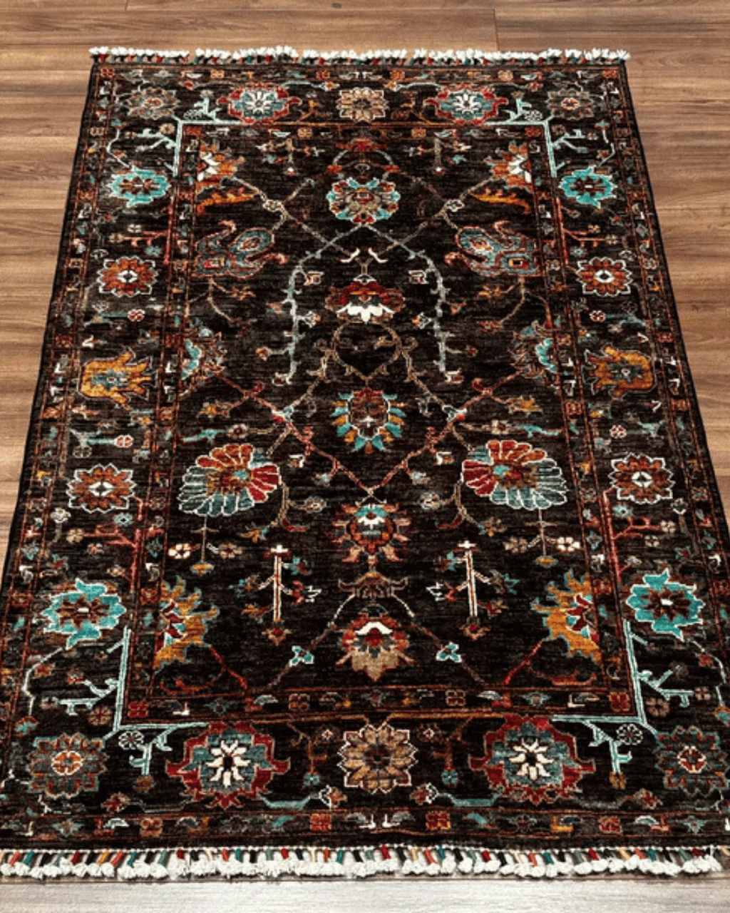 Sultani Hand-Knotted Wool Rug 3' 4" x 4' 9"