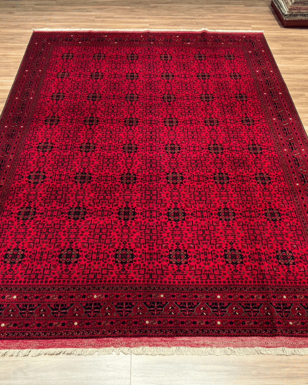 Handwoven Afghan Style Wool Rug 9' 7" x 12' 8"