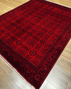Handwoven Afghan Style Wool Rug 7' 9" x 9' 7"