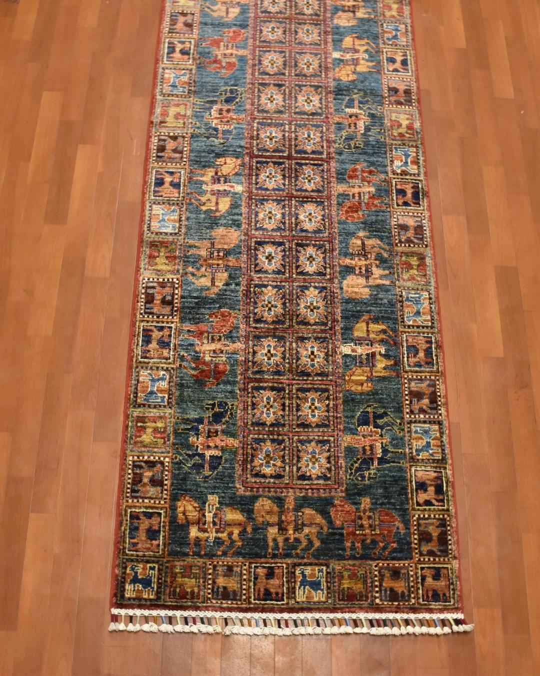 Pazyryk Hand-Knotted Wool Runner 79x265 cm 2.10 m² | 3x9 ft