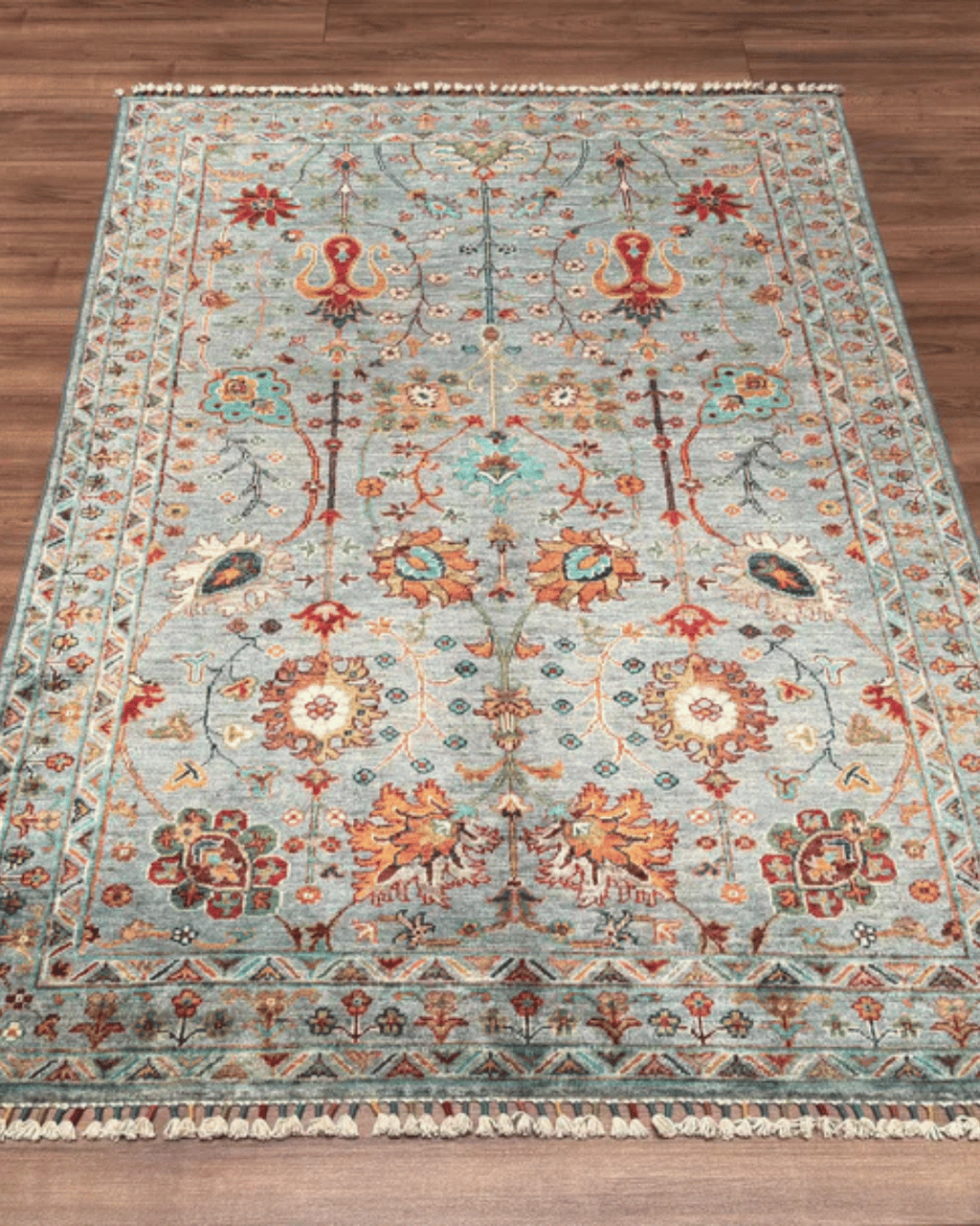 Sultani Hand-Knotted Wool Rug 3' 9" x 5' 9"