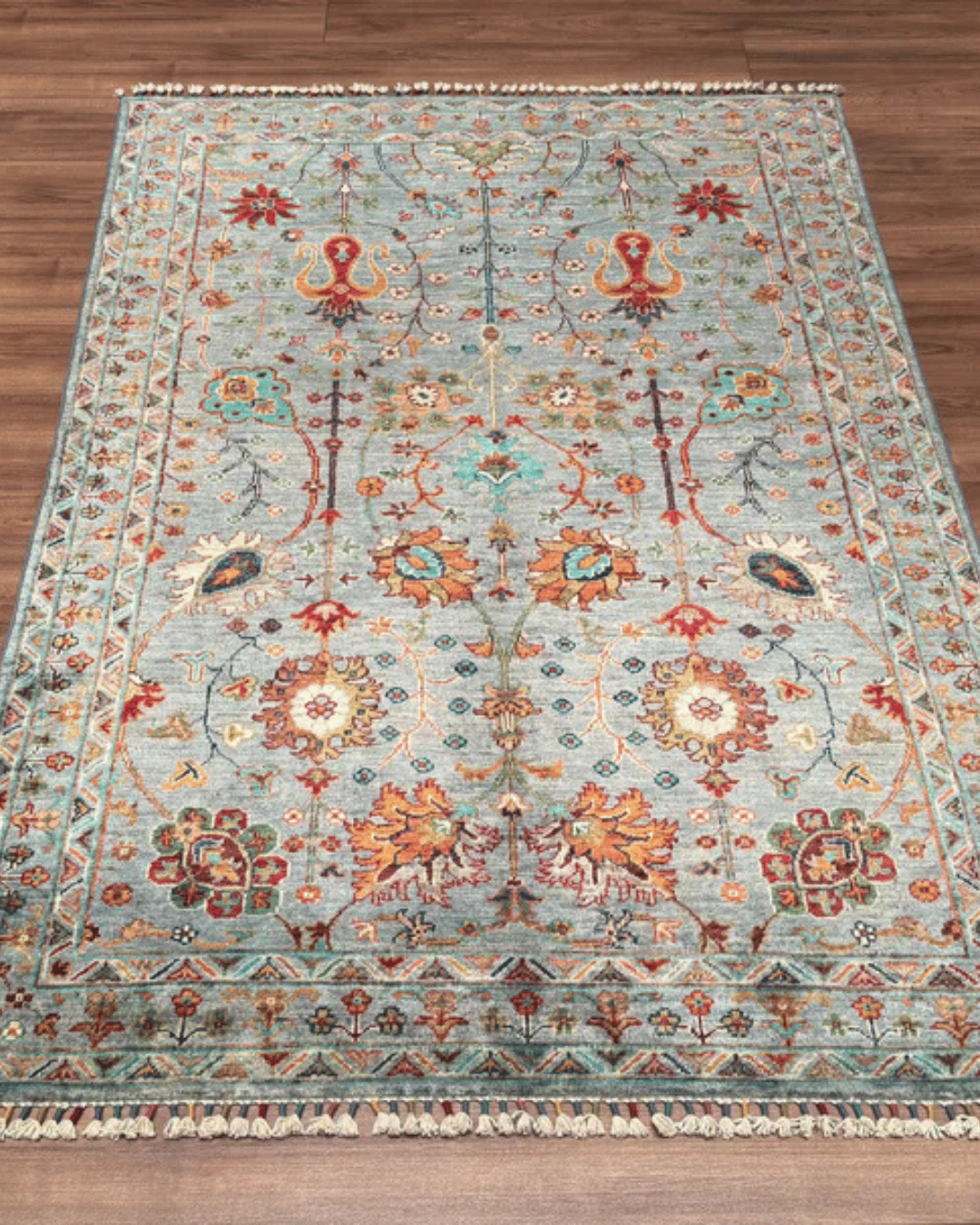 Sultani Hand-Knotted Wool Rug 3' 9" x 5' 9"