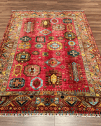 Veziri Hand-Knotted Wool Rug 5' 7" x 7' 8"
