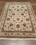 Ottoman Elegance Hand-Knotted Wool Rug 5' 7" x 8' 1"