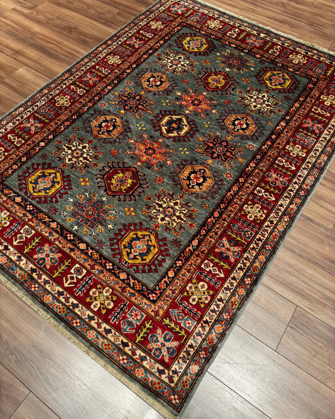 Shirvan Hand-Knotted Wool Rug 5' x 6' 8"