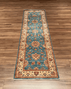Ushak Hand-Knotted Wool Runner 2' x 8'