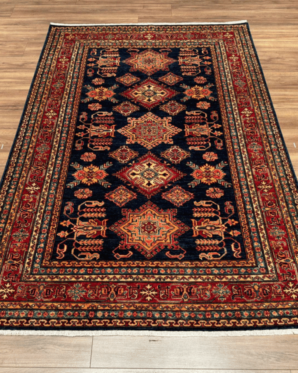 Shirvan Hand-Knotted Wool Rug 5' x 8'