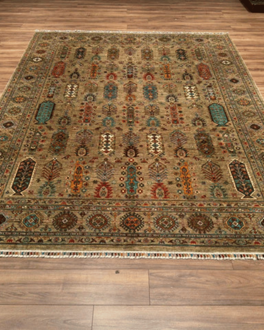 Veziri Hand-Knotted Wool Rug 8' 1" x 10'