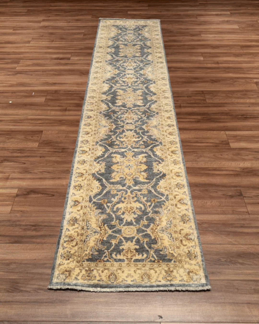 Ushak Hand-Knotted Wool Runner 2' x 11'