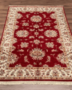 Ushak Hand-Knotted Wool Rug 4' x 6'