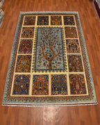 Veziri Hand-Knotted Wool Rug 5' x 7' 2"