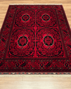 Tapis en laine style afghan 55 x 146 cm