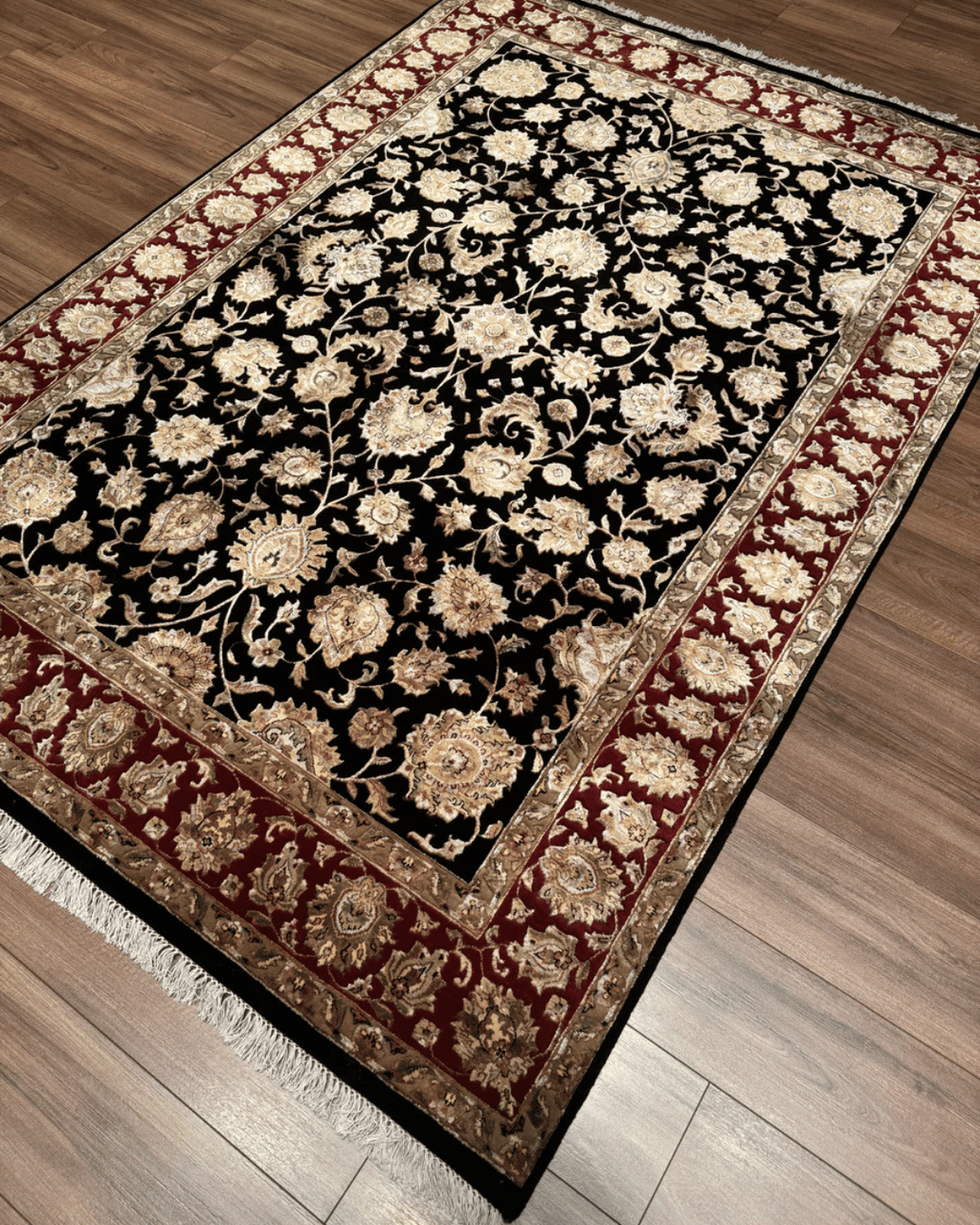 Tapis en laine style afghan 55 x 146 cm