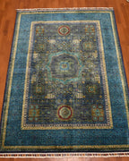 Mamluk Hand-Knotted Wool Rug 4' 9" x 6' 8"