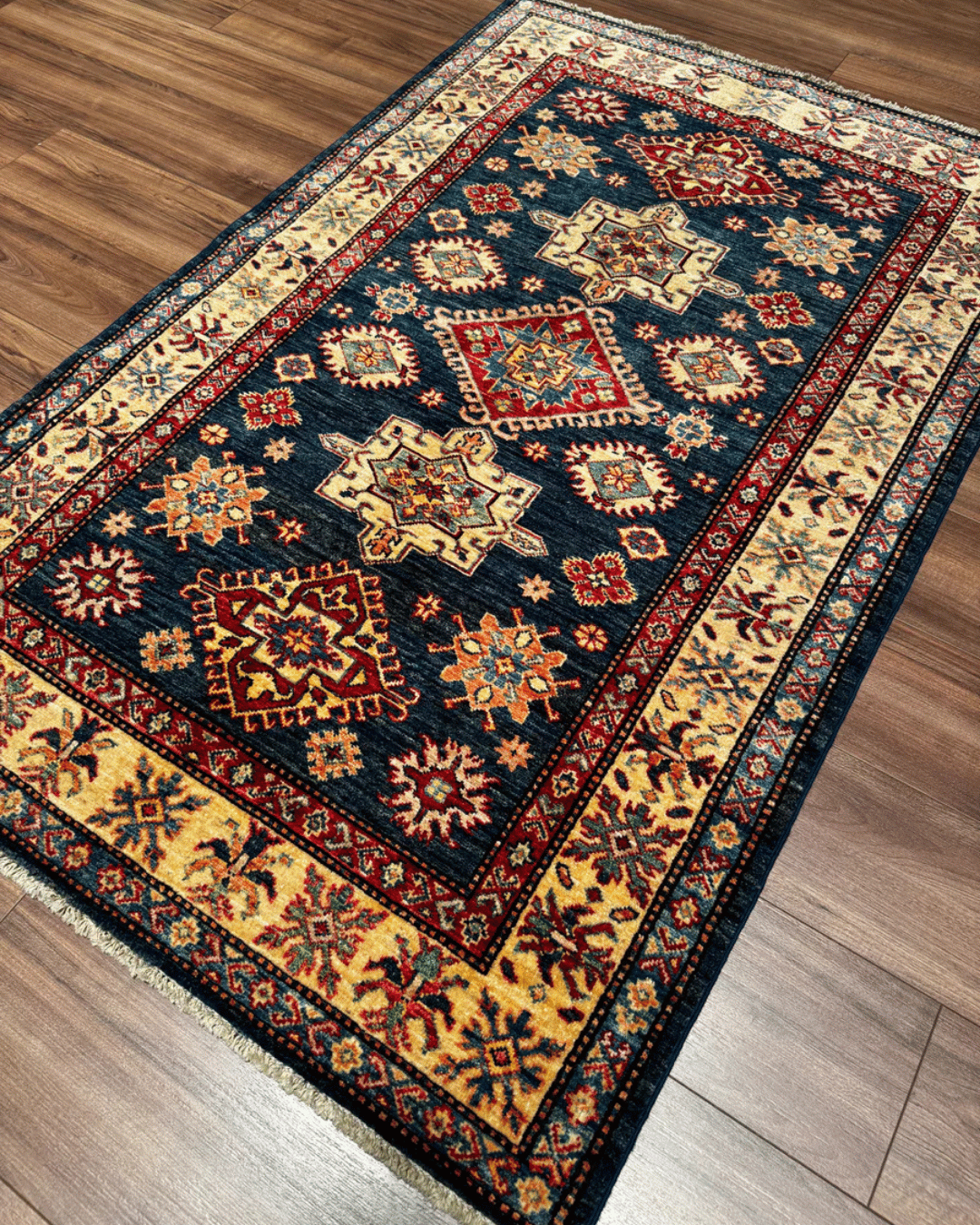 Shirvan Hand-Knotted Wool Rug 3' 7" x 5' 8"
