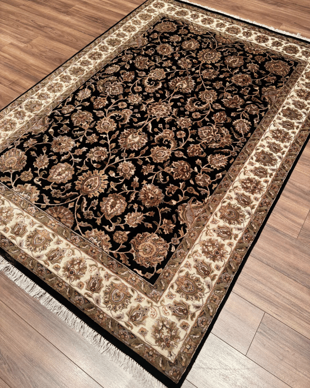 Tapis en laine style afghan 55 x 146 cm