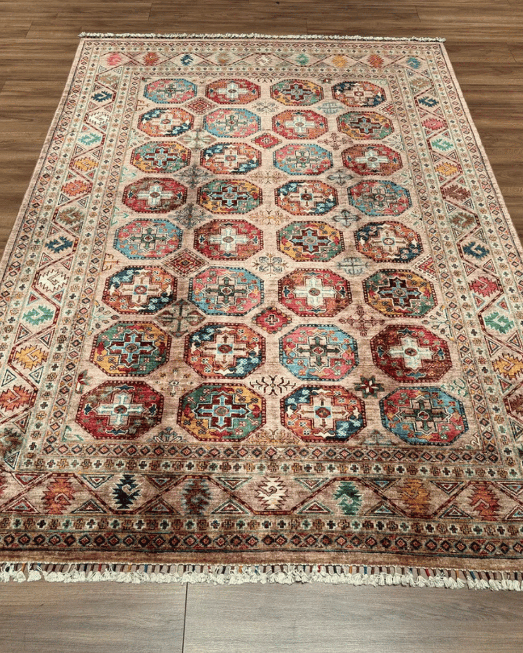 Veziri Hand-Knotted Wool Rug 5' 8" x 8' 2"