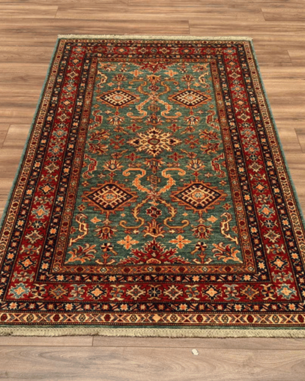 Shirvan Hand-Knotted Wool Rug 3' 9" x 6' 5"