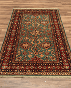 Shirvan Hand-Knotted Wool Rug 3' 9" x 6' 5"